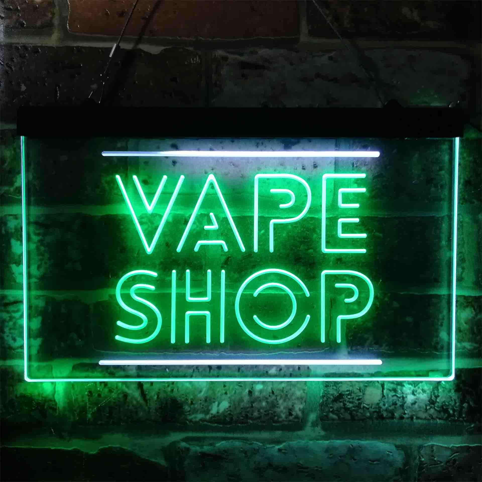 Vaping Shop - Двухцветная светодиодная неоновая вывеска VAPE SHOP