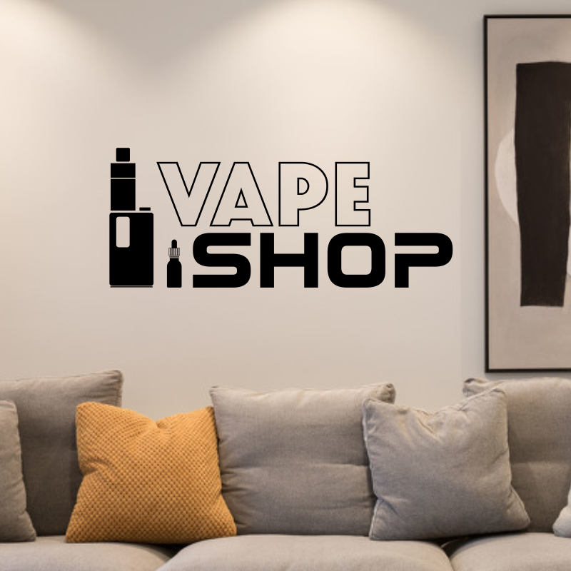Vaping Shop - Виниловые наклейки на стены, вейп-шоп, знак,