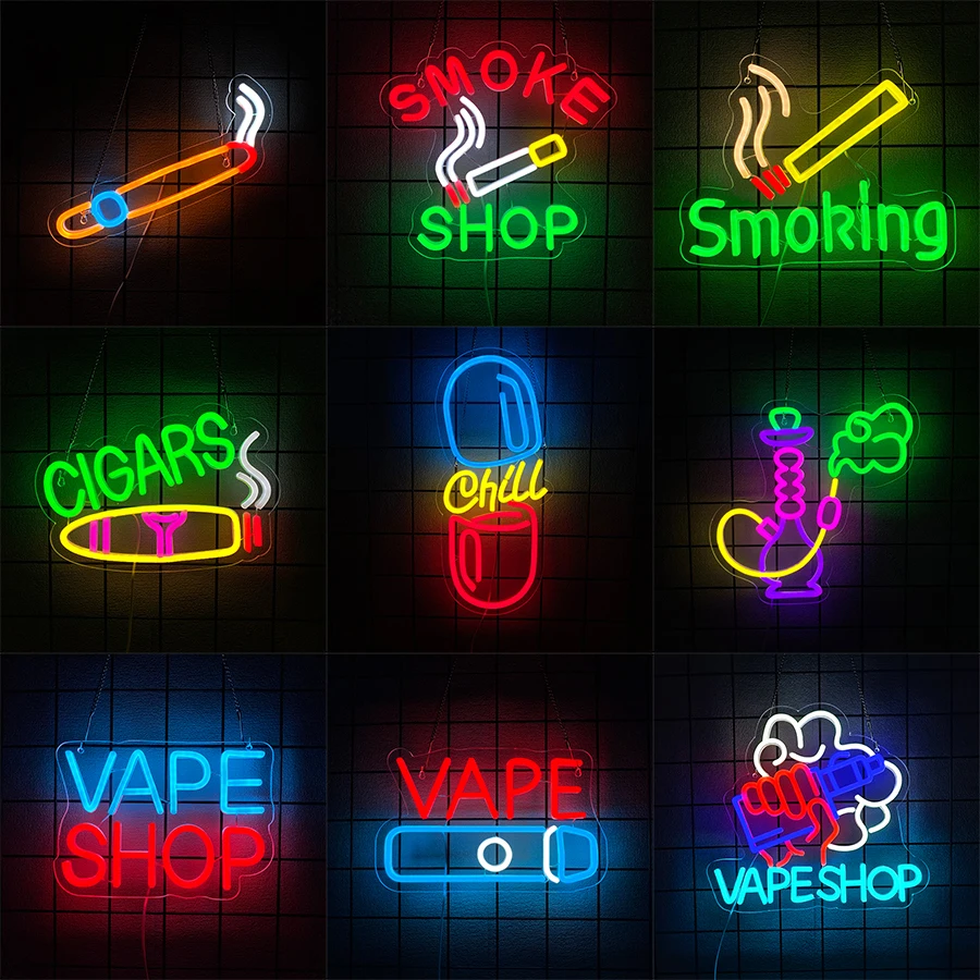 Vaping Shop - USB-светодиодный рекламный дисплей для кальянной или
