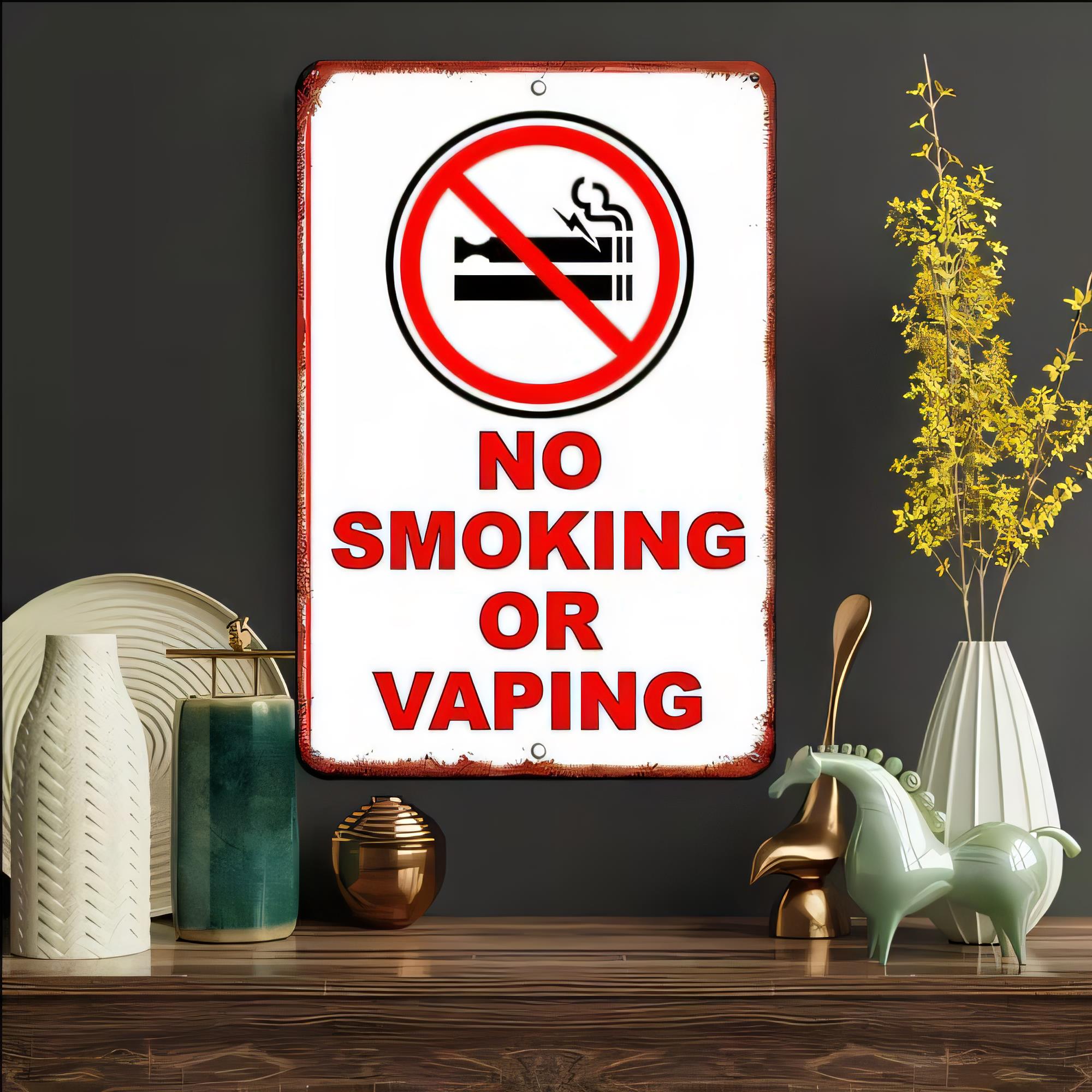 Металлическая табличка «Не кур – обзор и цена Vaping Area
